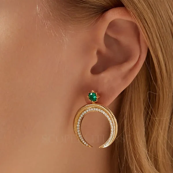 fabergé hilal emerald earrings
