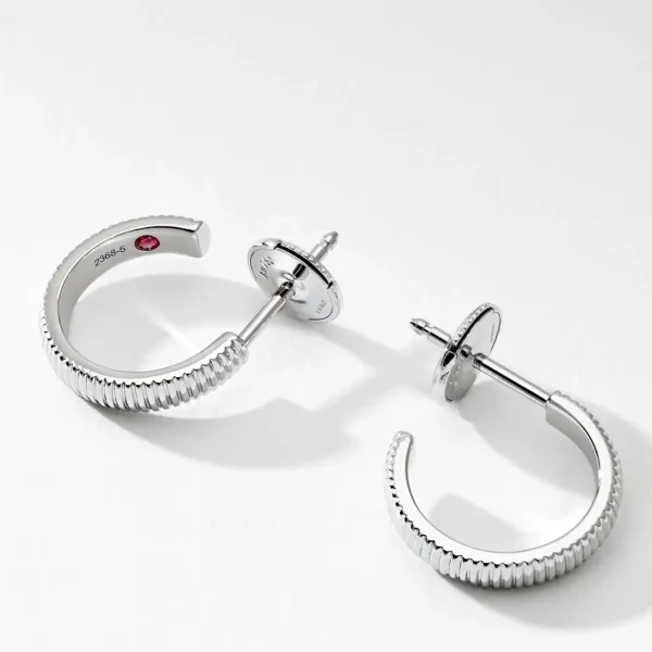 fabergé white gold hoop earrings