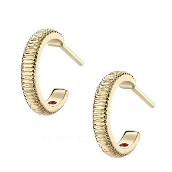 fabergé yellow gold hoop earrings