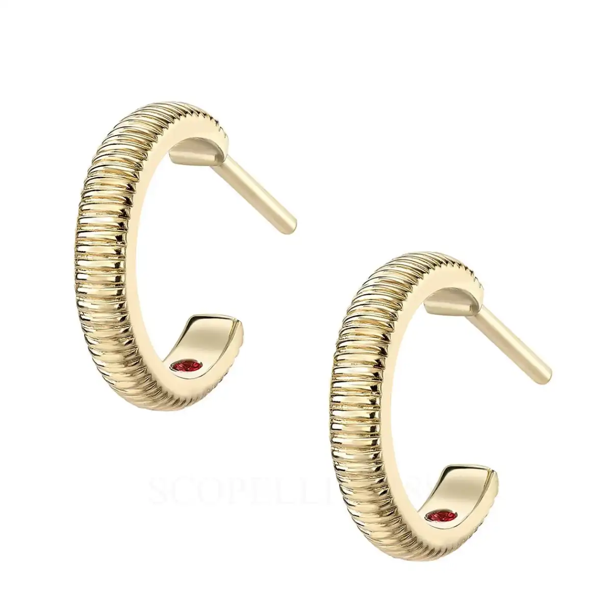 fabergé yellow gold hoop earrings