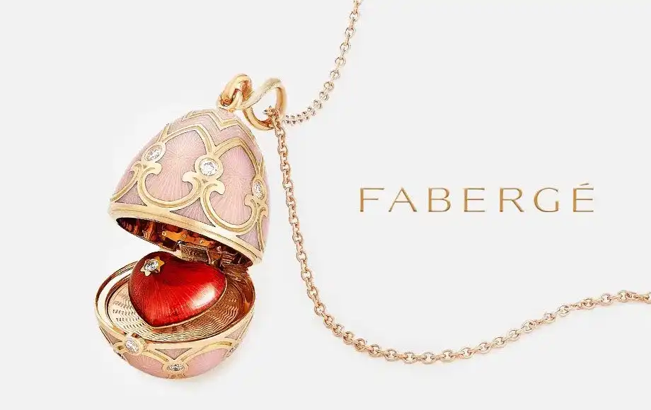 fabergé egg pendant with heart from the jewellery collection
