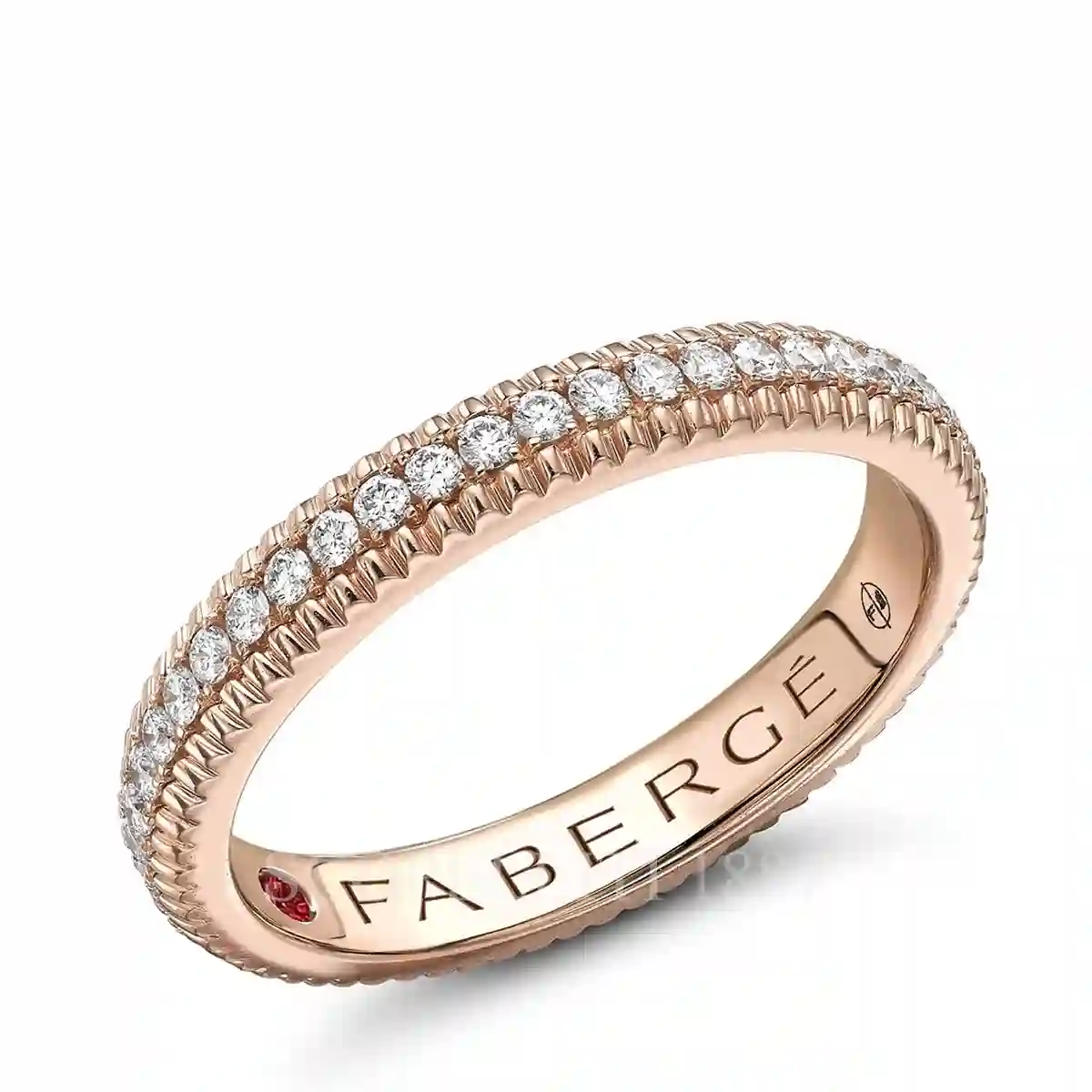 fabergé rose gold diamond eternity ring
