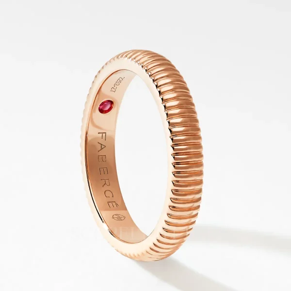 fabergé rose gold fluted ring