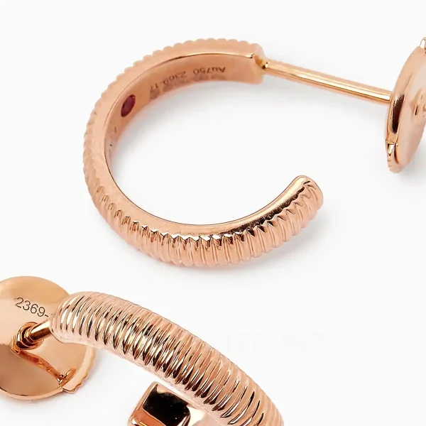 fabergé rose gold hoop earrings