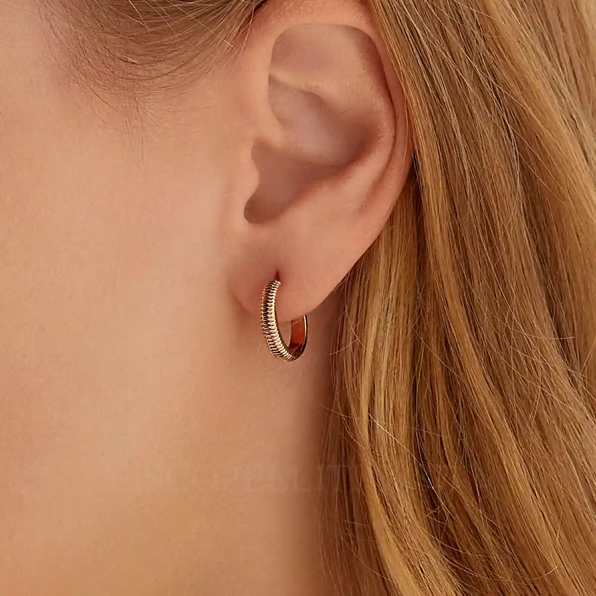 fabergé rose gold hoop earrings