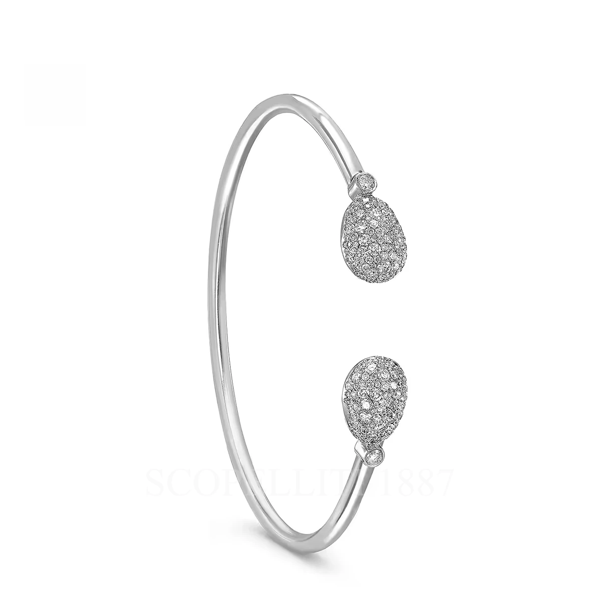 fabergé pavé diamond open bracelet