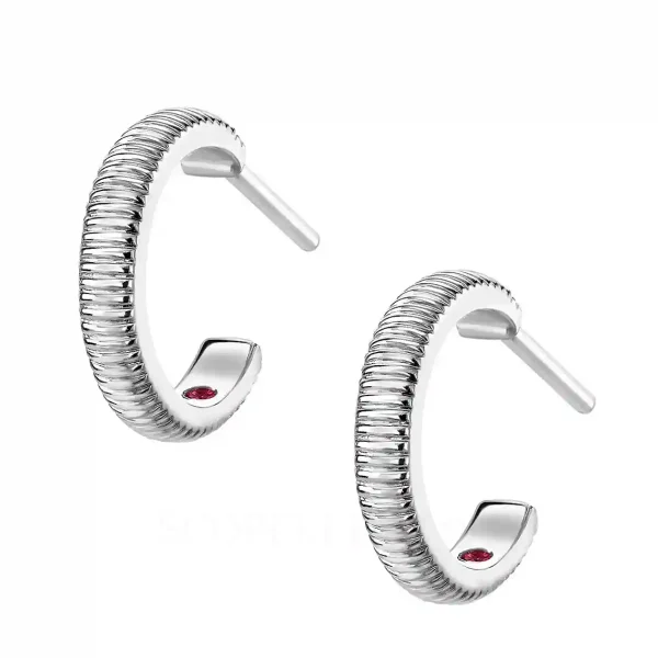 fabergé white gold hoop earrings