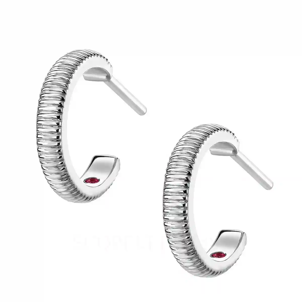 fabergé white gold hoop earrings