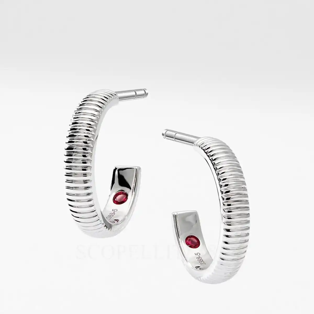 fabergé white gold hoop earrings