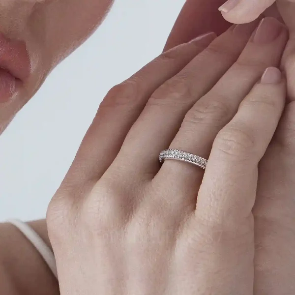 fabergé white gold diamond eternity ring