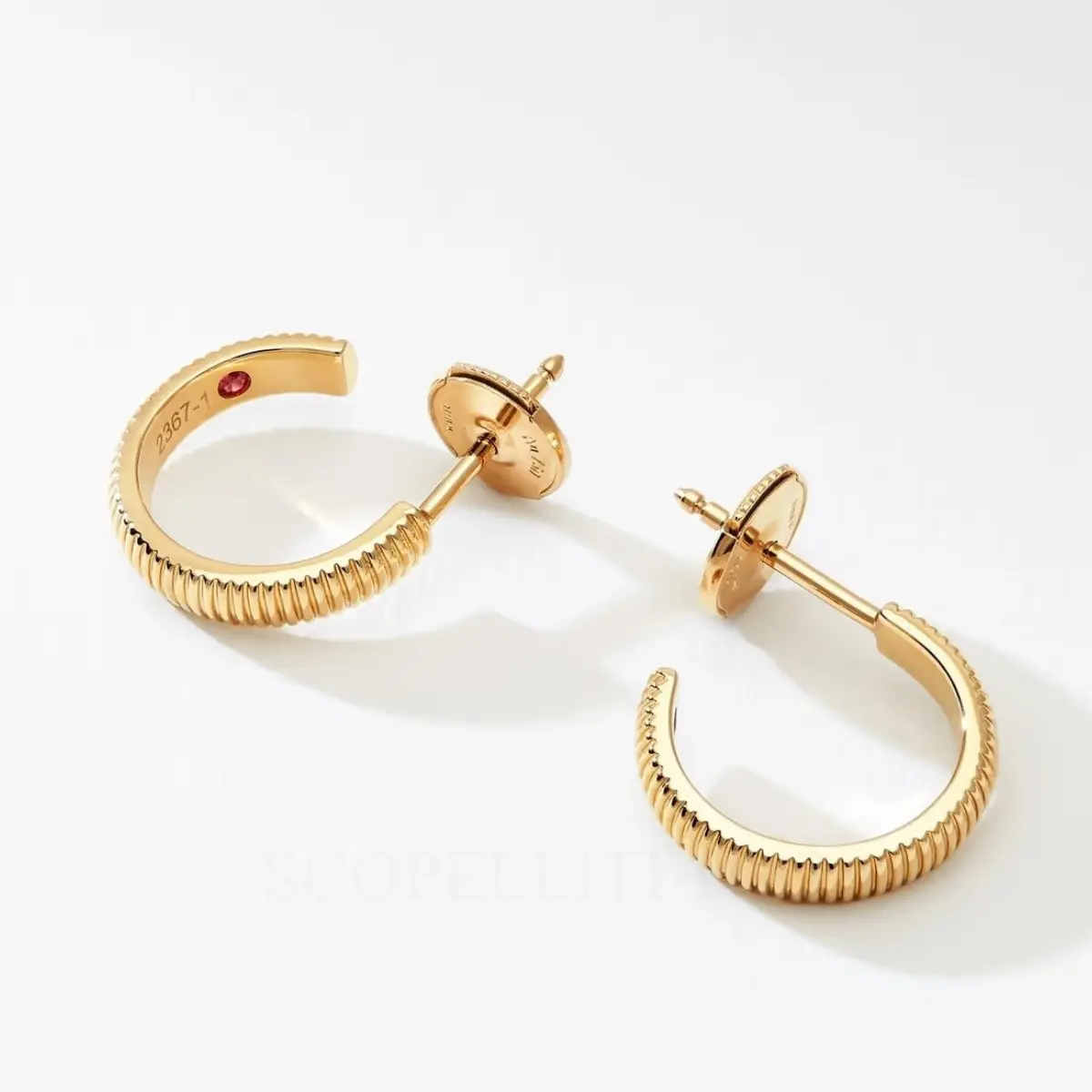 fabergé yellow gold hoop earrings
