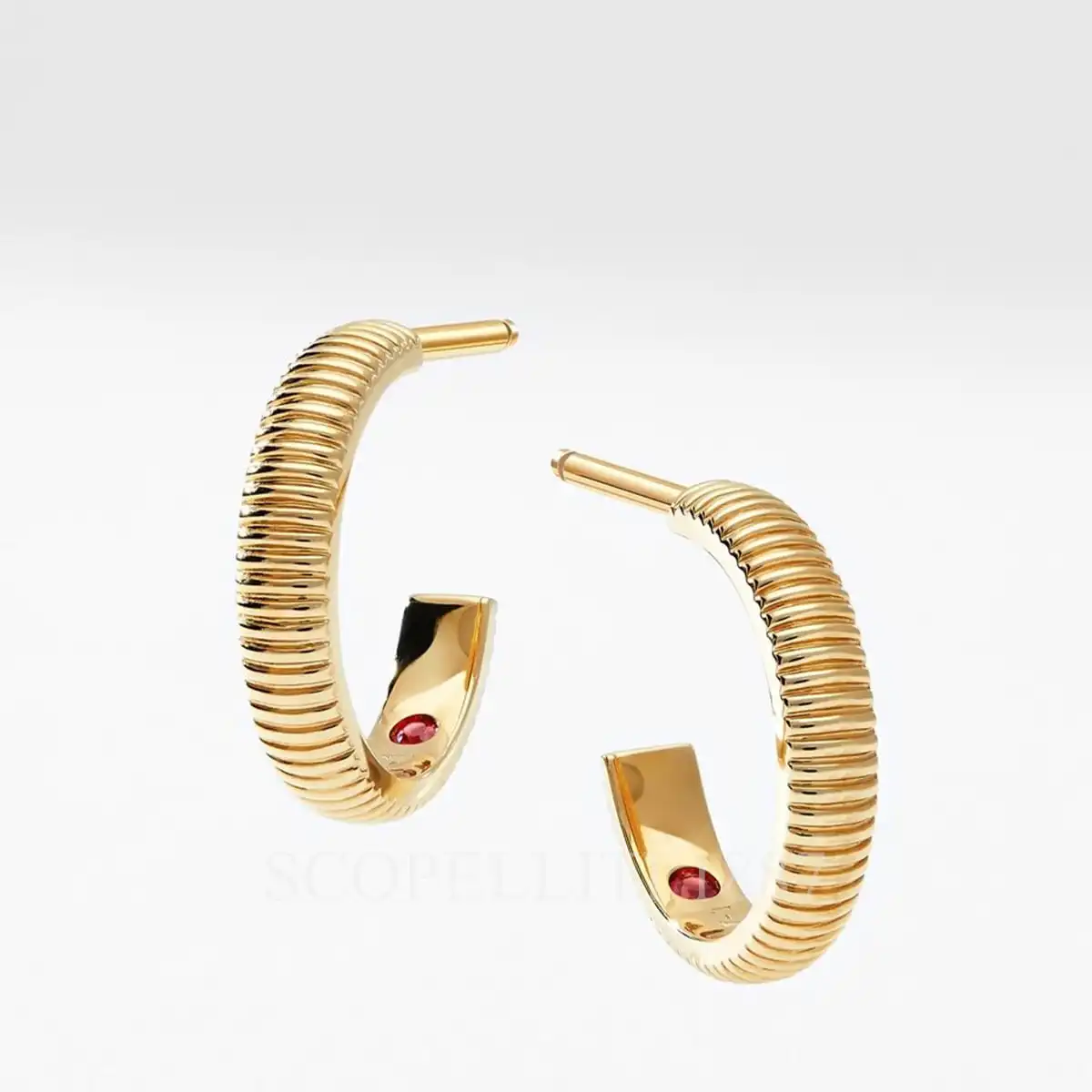 fabergé yellow gold hoop earrings