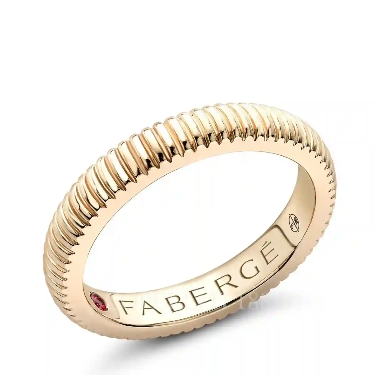 fabergé yellow gold fluted ring