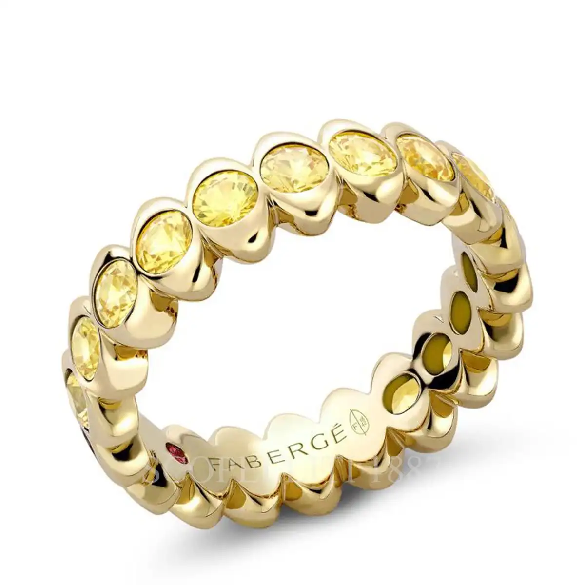 fabergé yellow gold yellow sapphire eternity ring