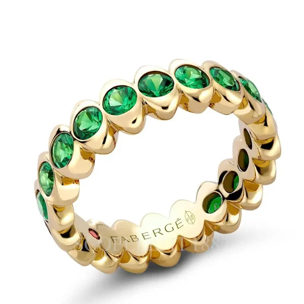 fabergé yellow gold tsavorite eternity ring