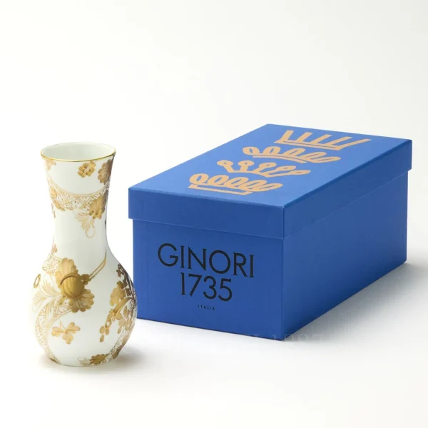 ginori 1735 tulip vase aurum with gift box
