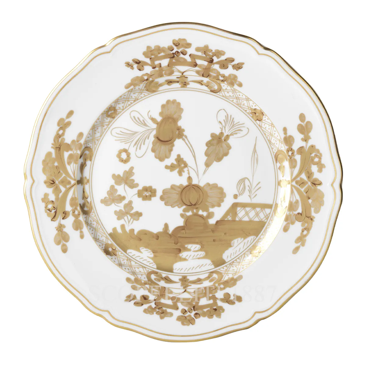 ginori 1735 oriente italiano aurum charger plate