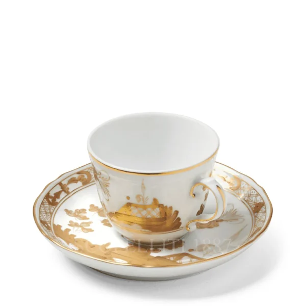 ginori 1735 oriente italiano aurum coffee cup and saucer