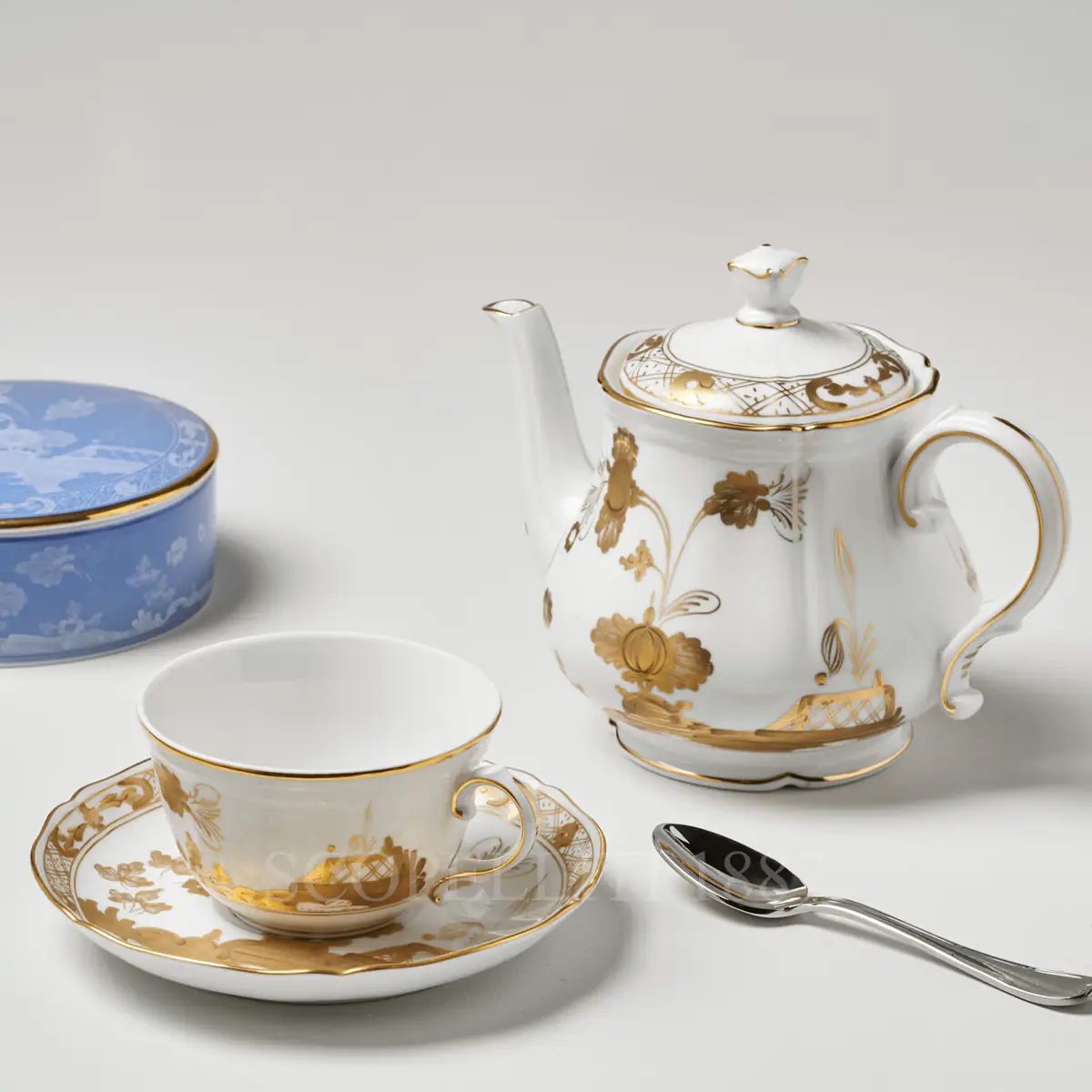 ginori oriente italiano aurum tea service