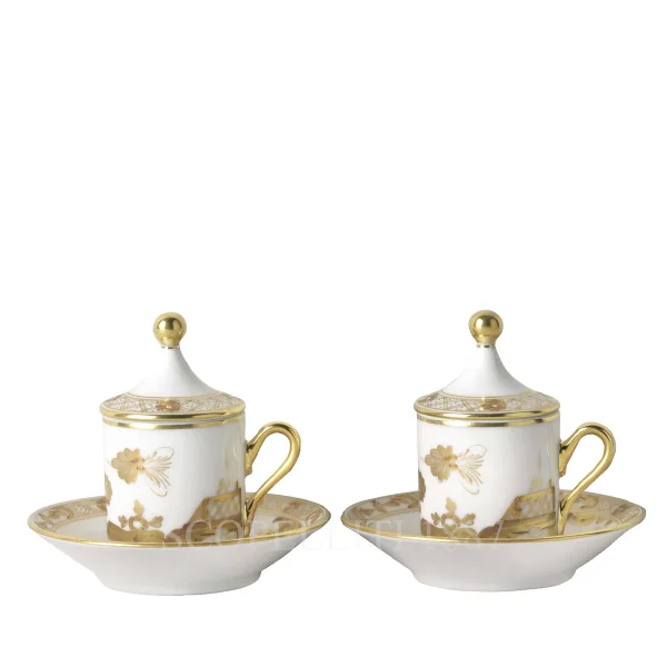 ginori 1735 oriente italiano aurum coffee set