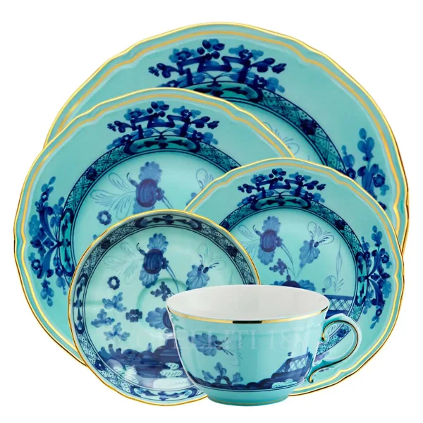 ginori 5 piece place setting oriente italiano iris