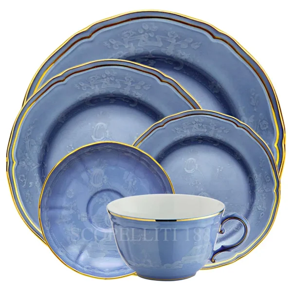 ginori 5 piece place setting oriente italiano pervinca