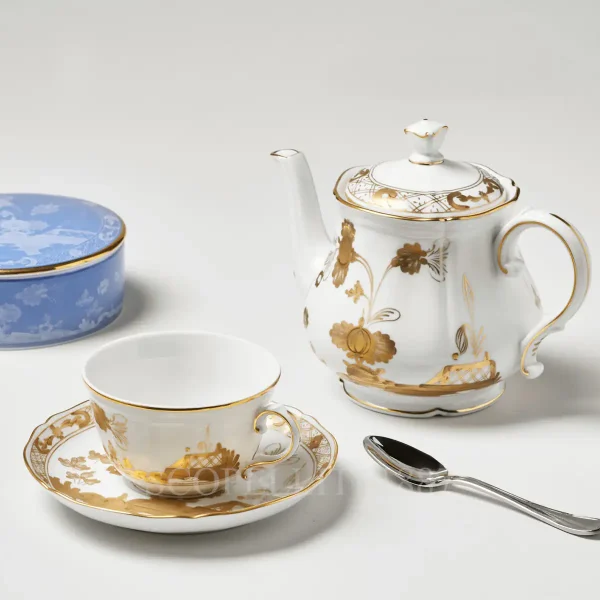 ginori oriente italiano teapot gold