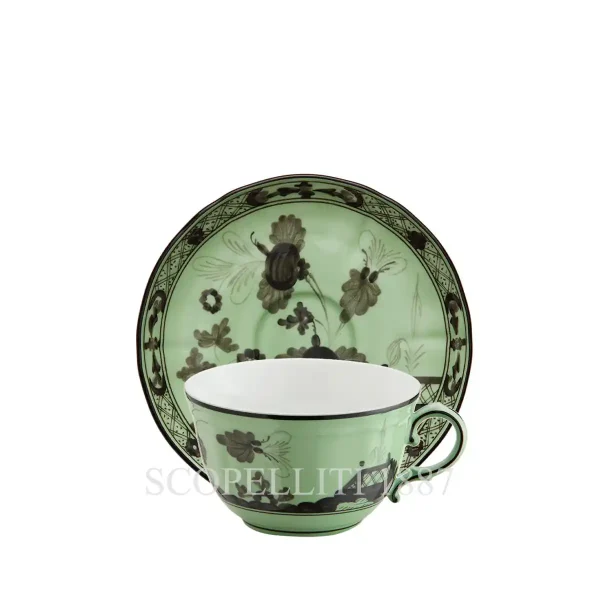ginori 1735 tea cup and saucer oriente italiano bario