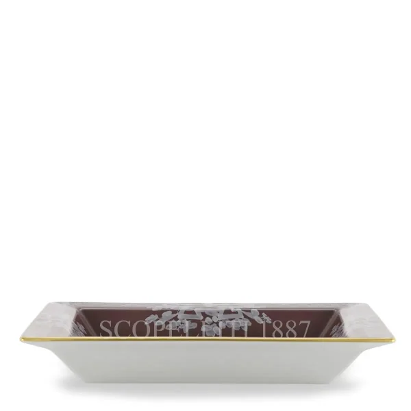 ginori 1735 oriente italiano castagna square change tray view