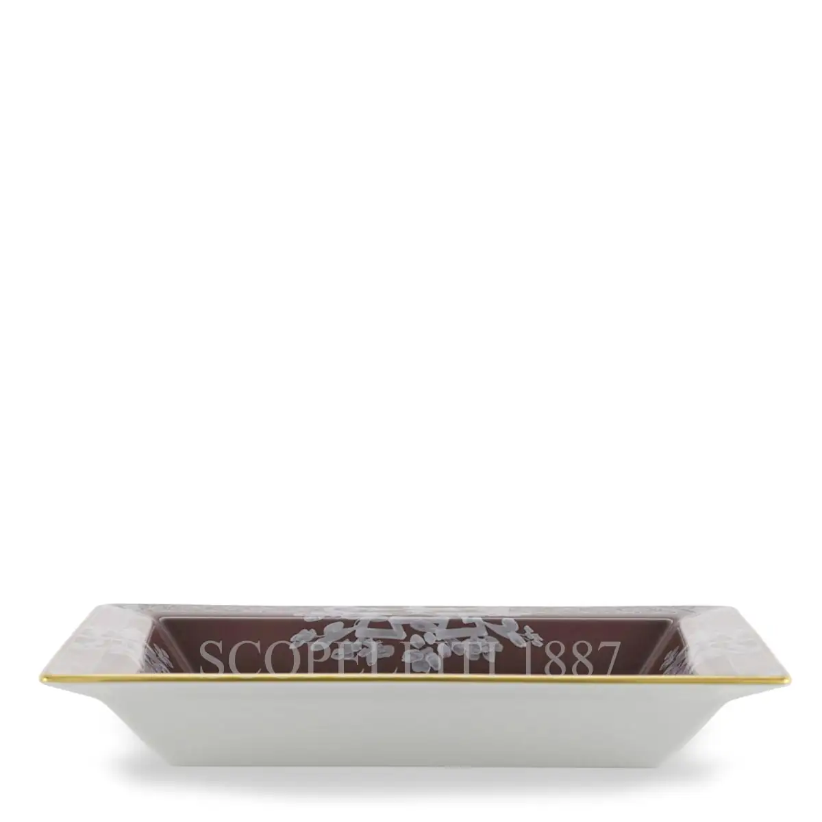 ginori 1735 oriente italiano castagna square change tray view