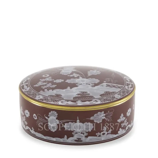 ginori 1735 oriente italiano castagna trinket box
