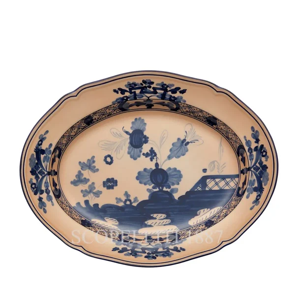 ginori 1735 oval platter large oriente italiano cipria