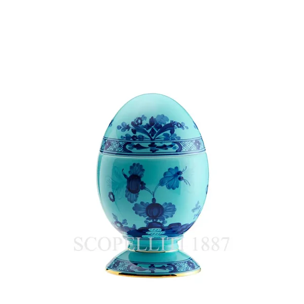 ginori 1735 small covered egg oriente italiano iris