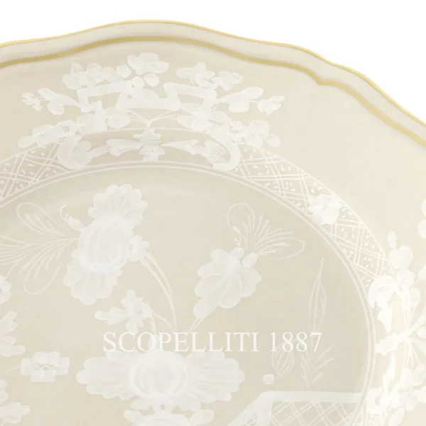 ginori 1735 oriente italiano meringa bread plate detail