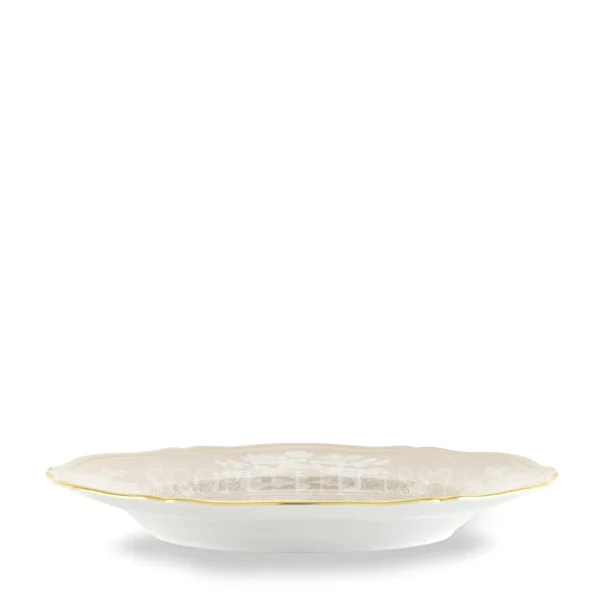 ginori 1735 oriente italiano meringue dinner plate front