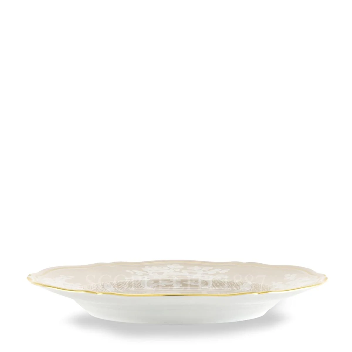 ginori 1735 oriente italiano meringue dinner plate front