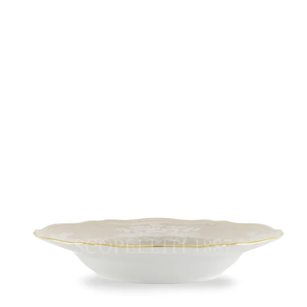 ginori 1735 oriente italiano meringa soup plate front