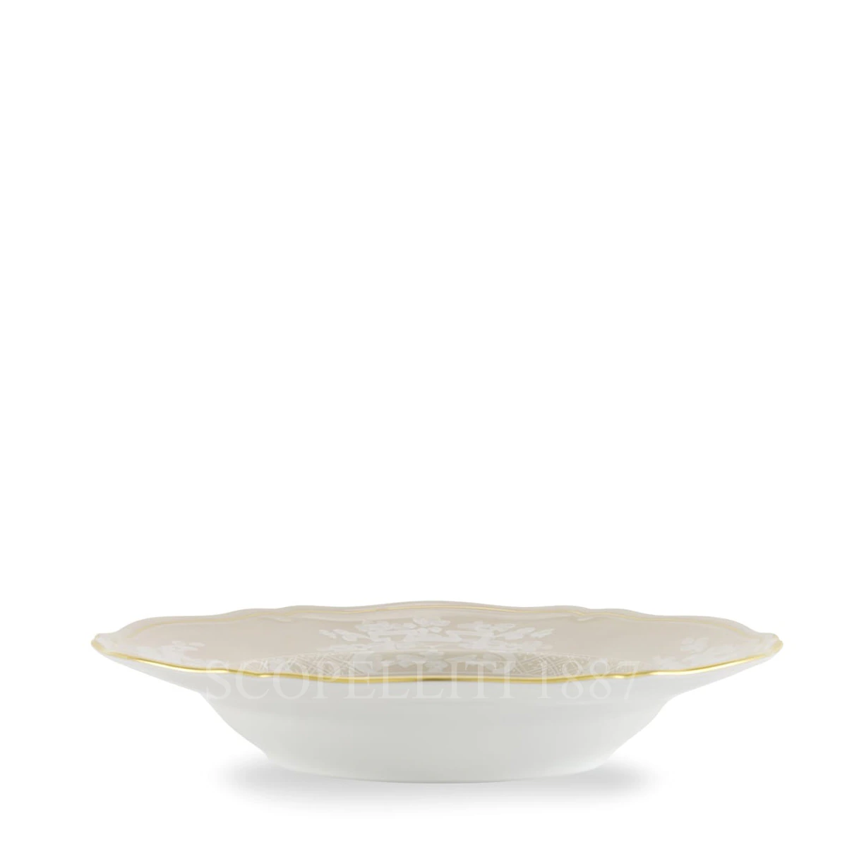 ginori 1735 oriente italiano meringa soup plate front
