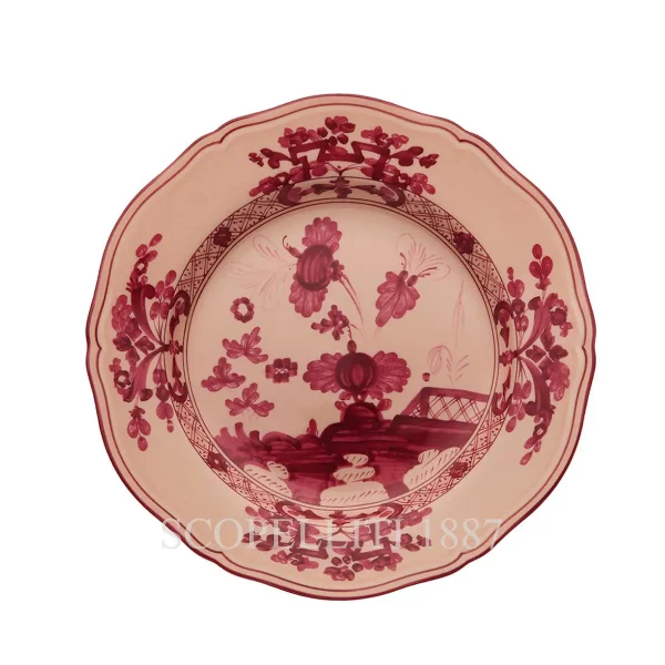 ginori 1735 dessert plate oriente italiano vermiglio