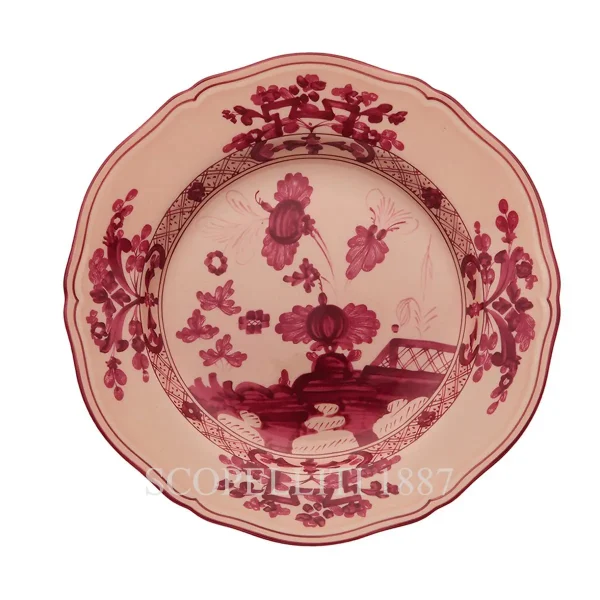 ginori 1735 dinner plate oriente italiano vermiglio