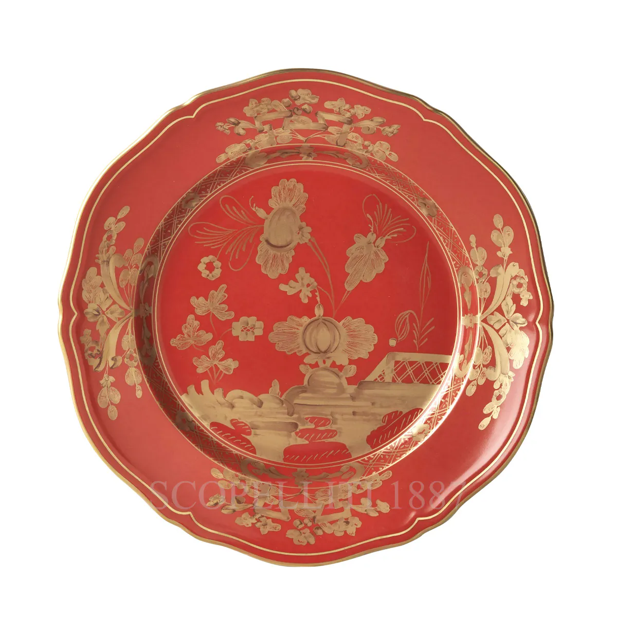 ginori 1735 dinner plate oriente italiano rubrum