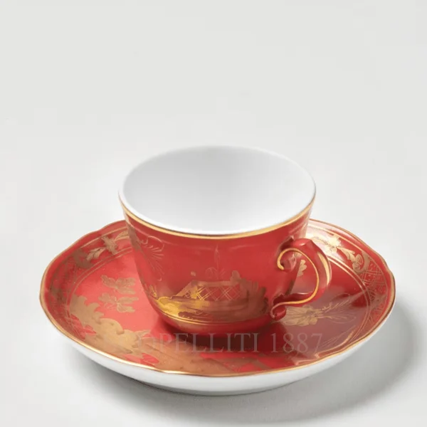 ginori 1735 coffee cup oriente italiano rubrum