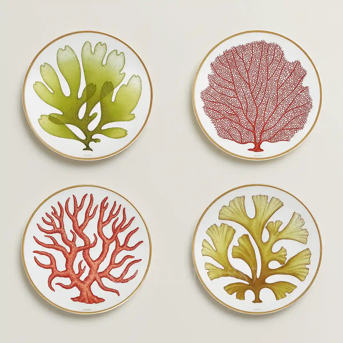 hermès natures marines bread and butter plates set of 4