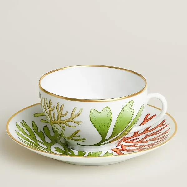 hermès natures marines breakfast cup and saucer