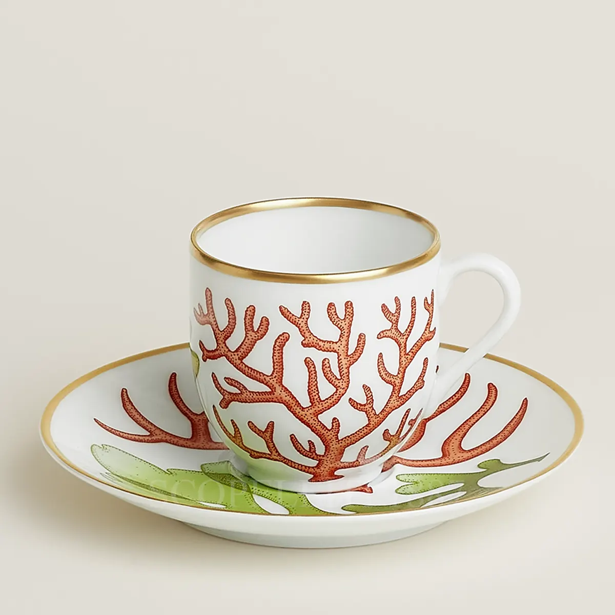 hermès natures marines coffee cup and saucer