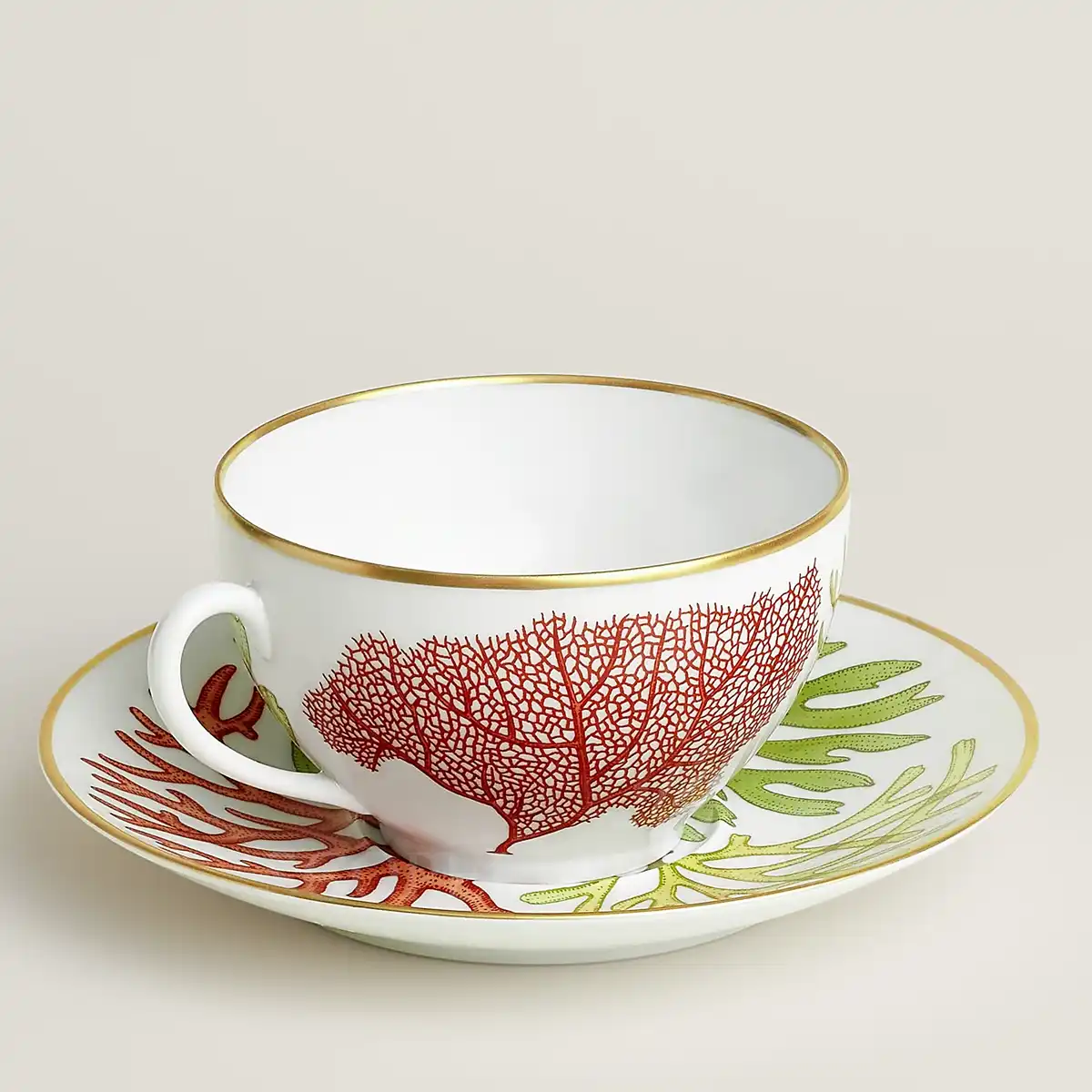 hermès natures marines breakfast cup and saucer