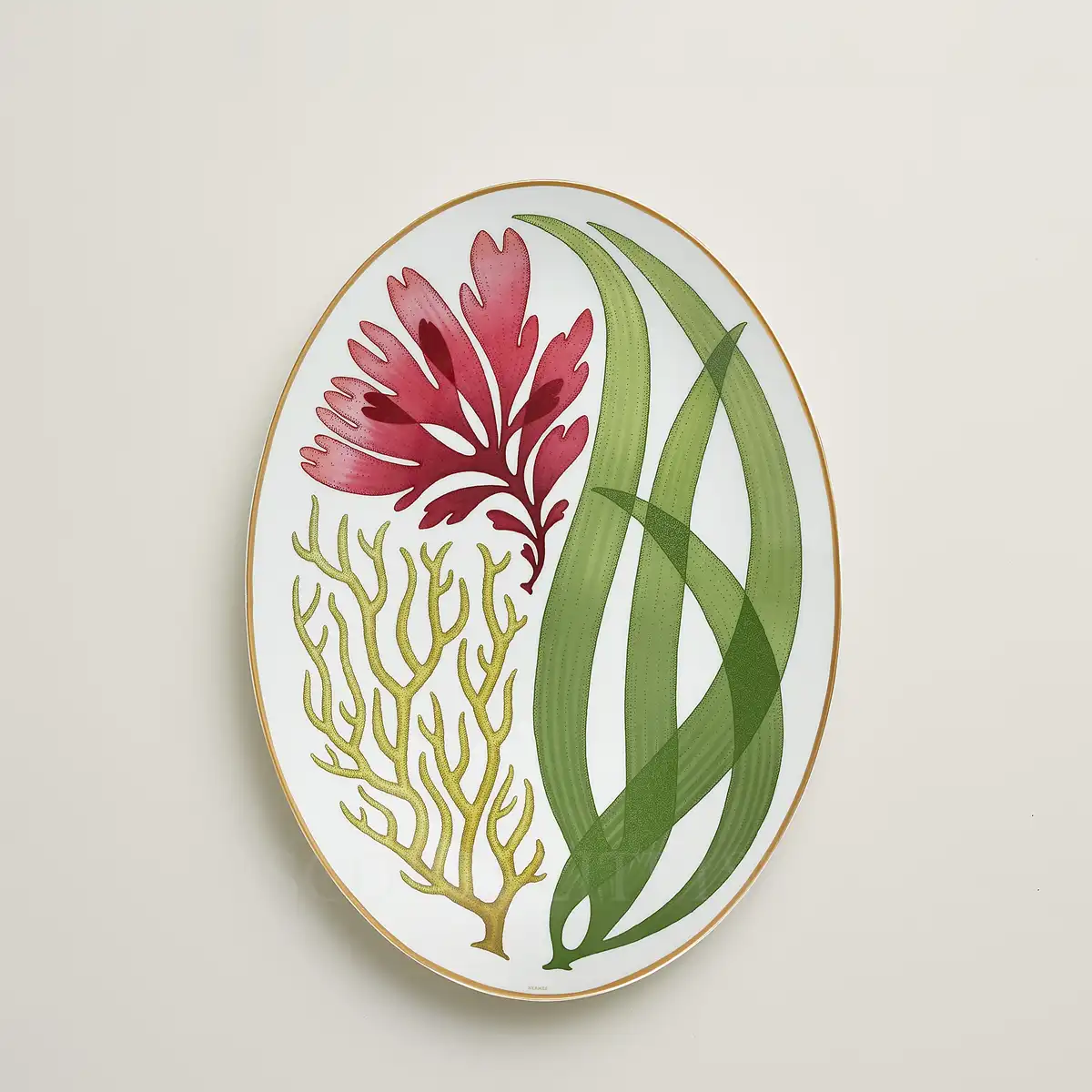 hermès natures marines small oval platter