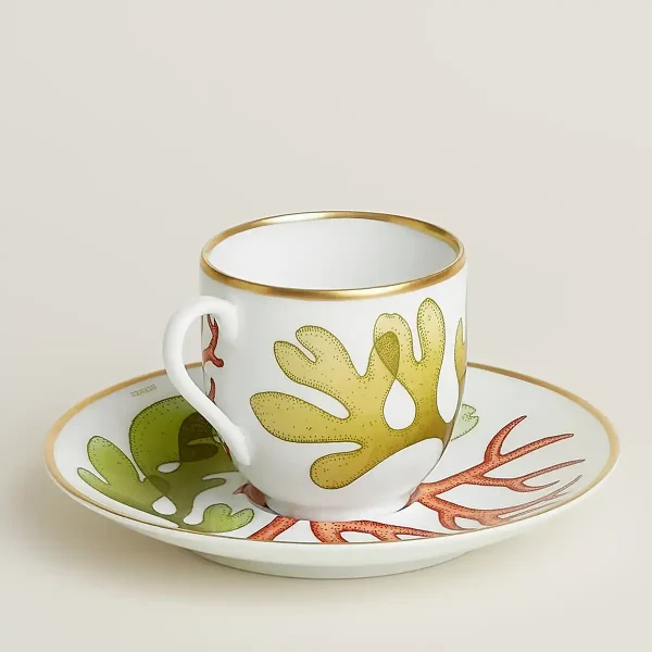 hermès natures marines coffee cup and saucer back view