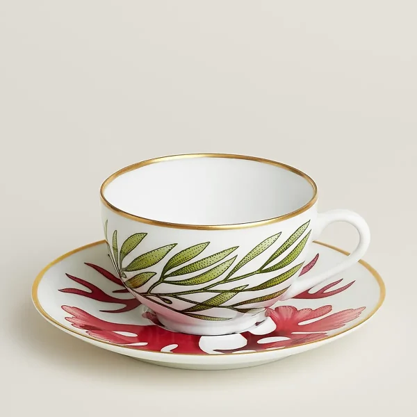 hermès natures marines tea cup and saucer set for 2