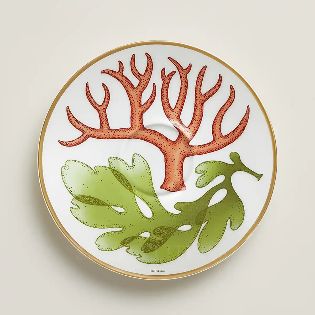 hermès natures marines coffee saucer limoges porcelain